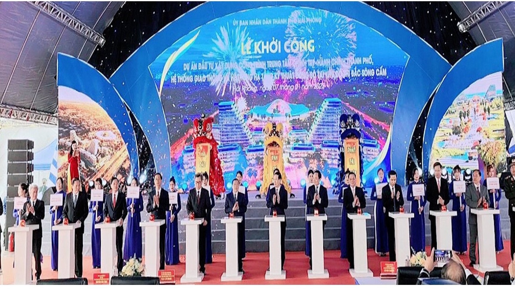Khởi công xây dựng Trung tâm Chính trị - Hành chính mới tại phía Bắc sông Cấm Hải Phòng