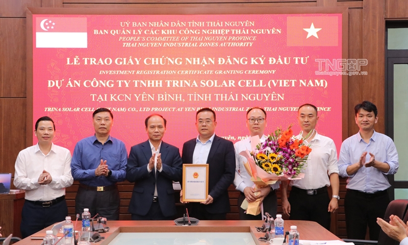 Thái Nguyên hút thêm 454 triệu USD trong lĩnh vực pin năng lượng mặt trời