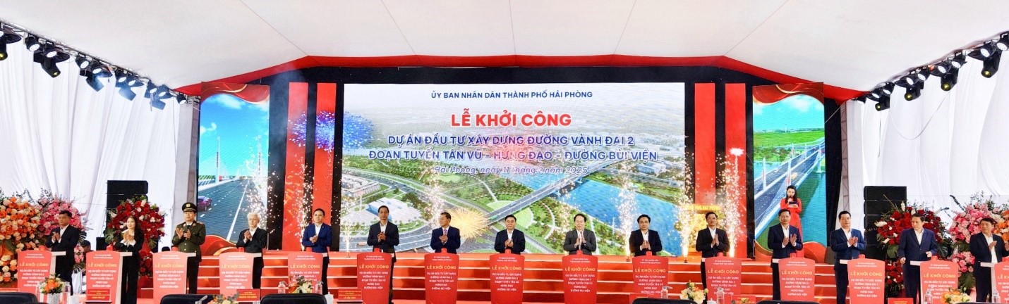 Hải Phòng: Khởi công xây dựng đường vành đai 2 đoạn tuyến Tân Vũ - Hưng Đạo - đường Bùi Viện
